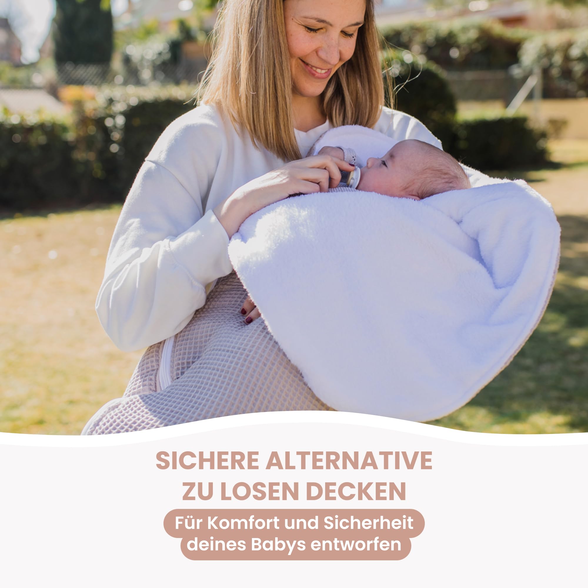 MIMUSELINA Einschlagdecke Babyschale Winter Universal | 2-in-1 Fußsack (92x46 cm) & Decke (92x92 cm) | Weiche Baumwolle für Babyschale, Kinderwagen & Babybett