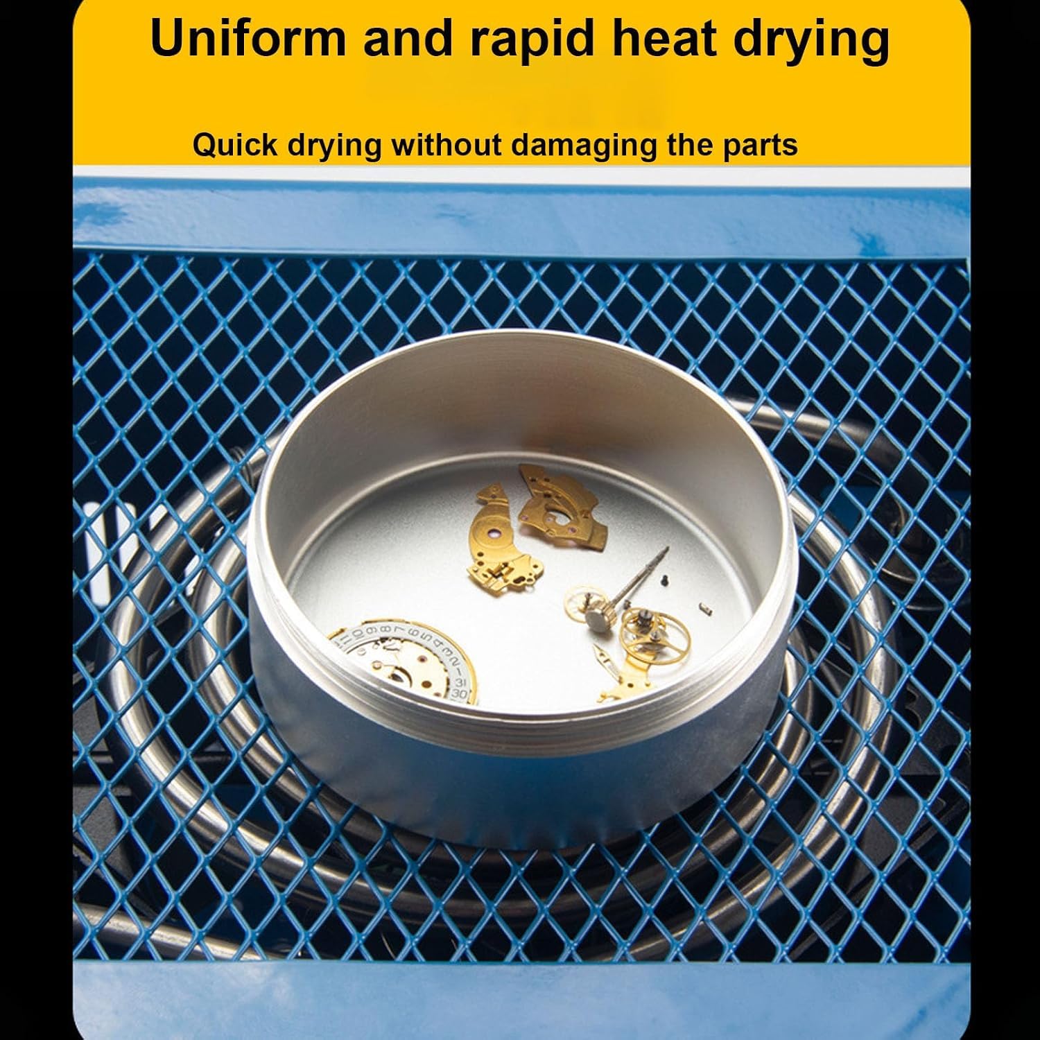 Verstellbarer Uhrenreparaturtrockner, elektrischer Uhrentrockner, mit 30–110 °C Hitze, 0–60 Minuten Timer, für Hobbyisten und Zuhause