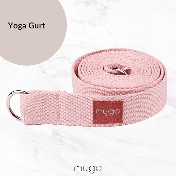 Myga Yoga Starter Kit Complete Set with Yoga Mat Yoga Block & Strap Non-Slip & Supportive Ideal for Beginners & Home as well as Travel Different Print Designs