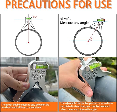 Miniatura 4 de Buscador central de tuberías mejorado, mide el diámetro de la tubería, herramientas de tubería con cabezal de centrado, mide el diámetro de la