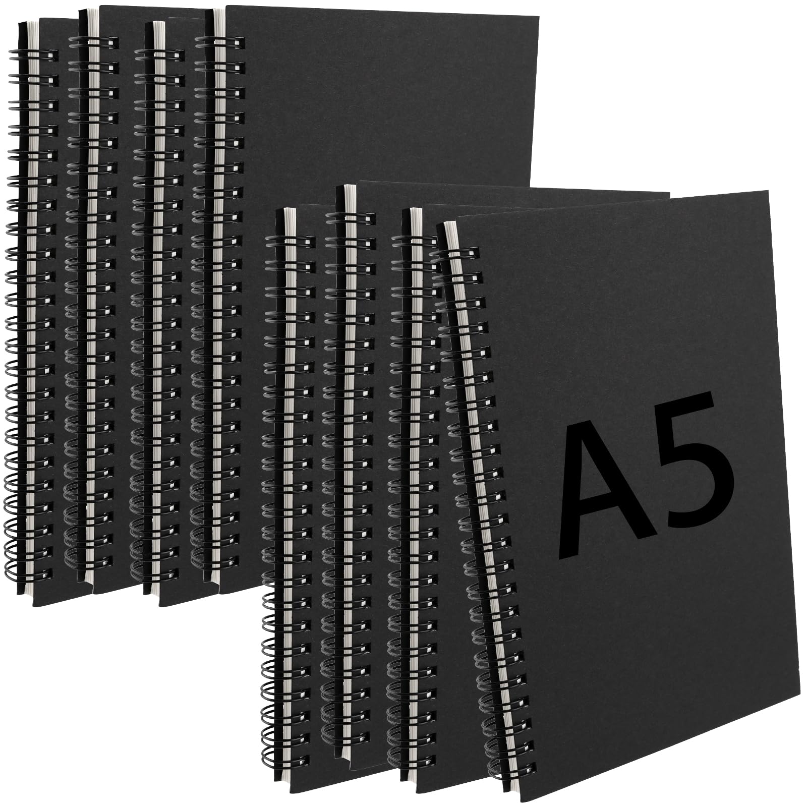 Lot De 6 Carnets De Croquis A5 100 G/m² - 60 Feuilles/120 Pages