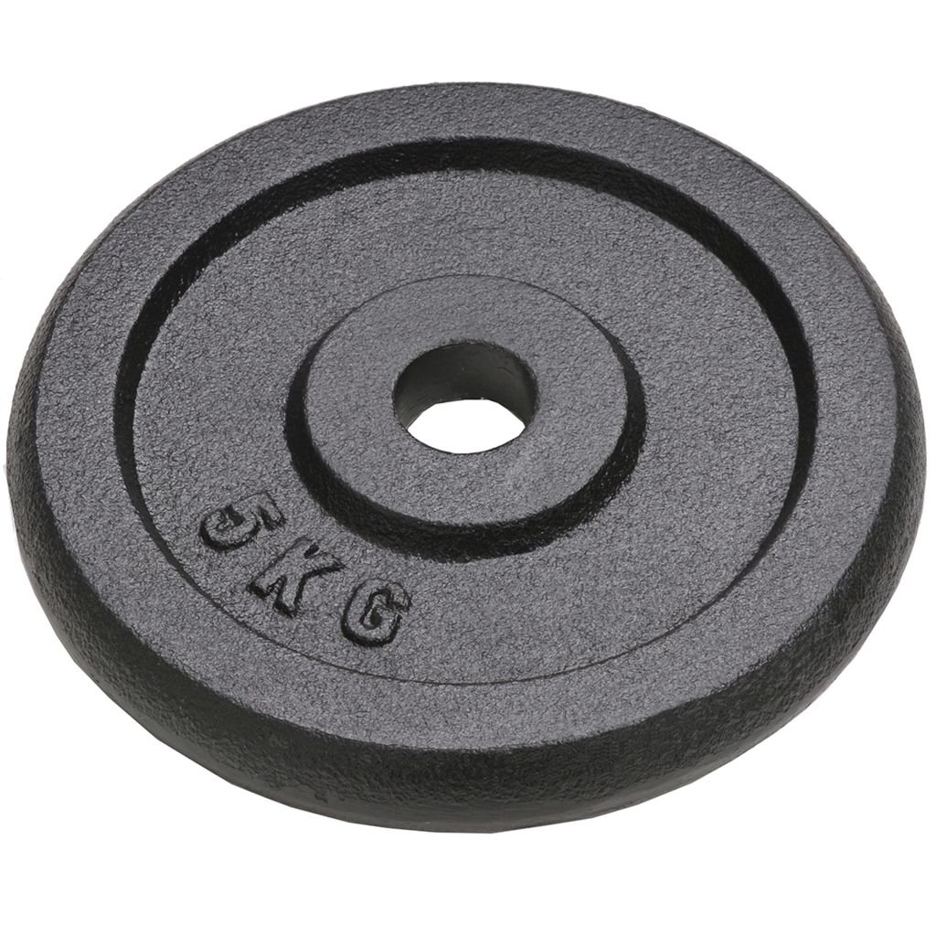 Juego de 4 Discos de Pesas de 5 kg, Hierro Fundido con Recubrimiento en Polvo, Diámetro 21 cm, Agujero 30 mm, para Barra de Pesas y Mancuernas, Ideal para Gimnasio en Casa