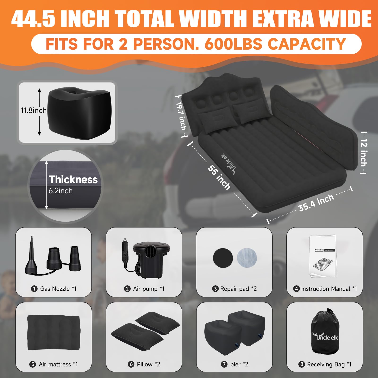 Colchão De Ar Uncle Elk Para Carro - Conforto Nas Viagens