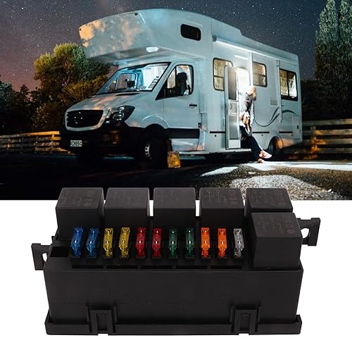 Miniatura 3 de Caja de relé de 11 ranuras 6 relés caja de relés universal con 11 cuchillas para camión de barco marino automotriz