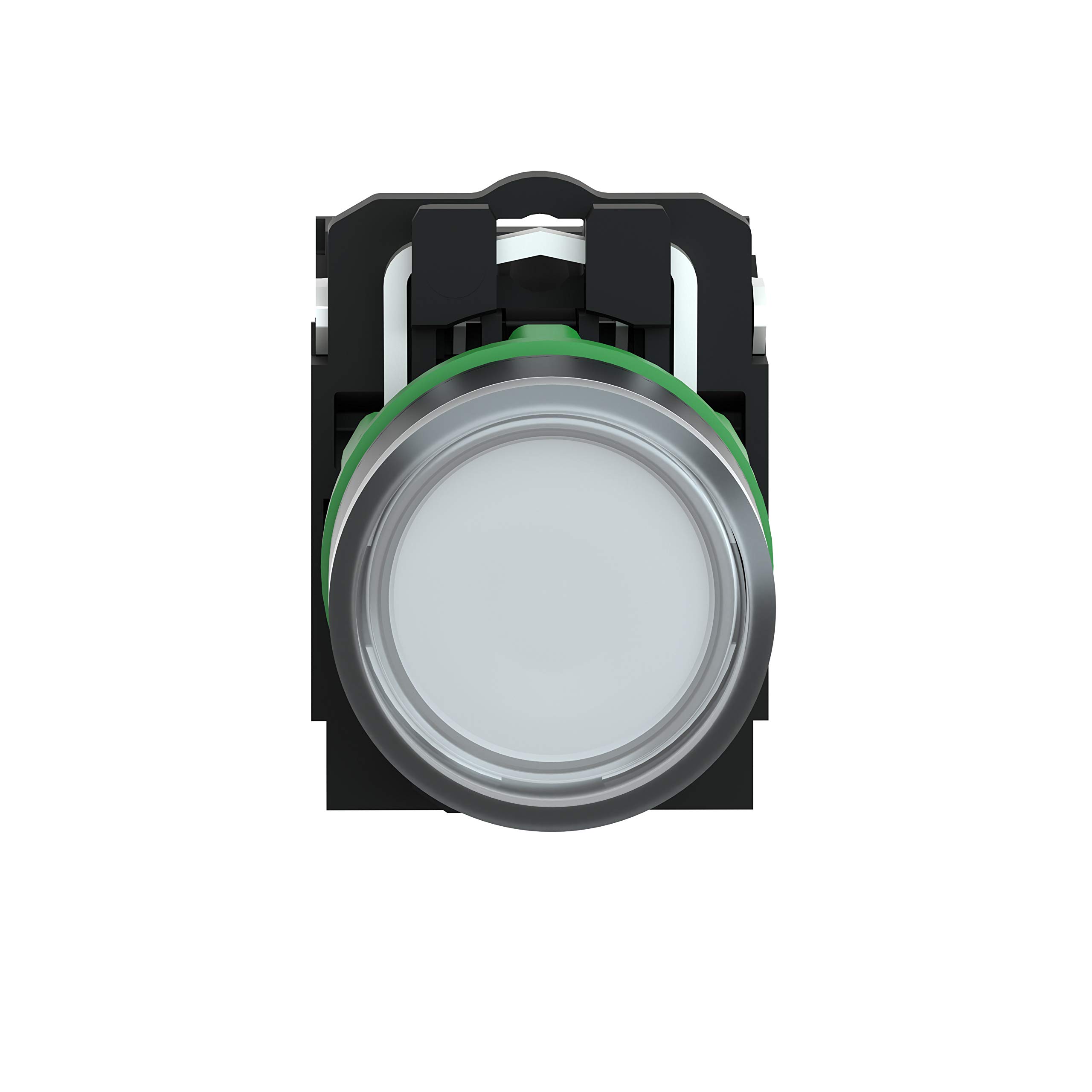 Schneider Electric XB5AW31M5 Pulsador Luminoso, 1NA+1NC, 220-240V, 22mm Ø, 57mm x 30mm x 42mm, Blanco