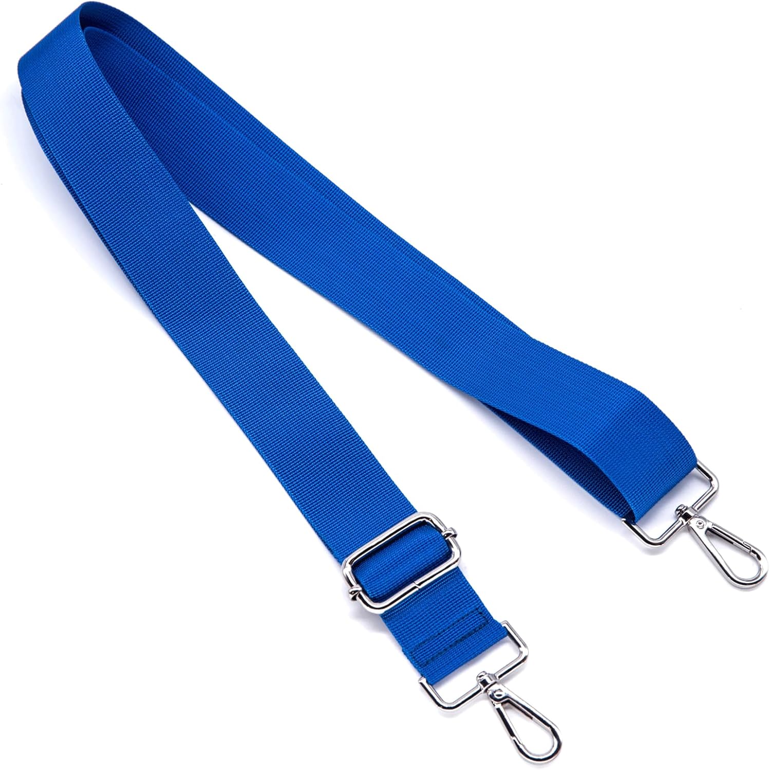 S&loyoe Purse Straps Replacement Crossbody Bag Strap Adjustable Wide Guitar Straps for Handbags 1.5inch (A Pure Blue Silver) - Image 4