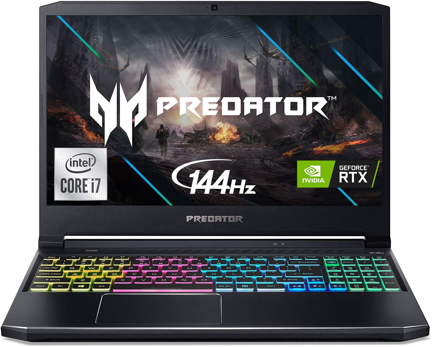 Predator Helios 300 Gaming Laptop, Intel i7-10750H, NVIDIA GeForce RTX 3060 Laptop GPU, 15.6" Full HD 144Hz 3ms IPS Display, 16GB DDR4, 512GB NVMe SSD, WiFi 6, RGB Keyboard, PH315-53-71HN