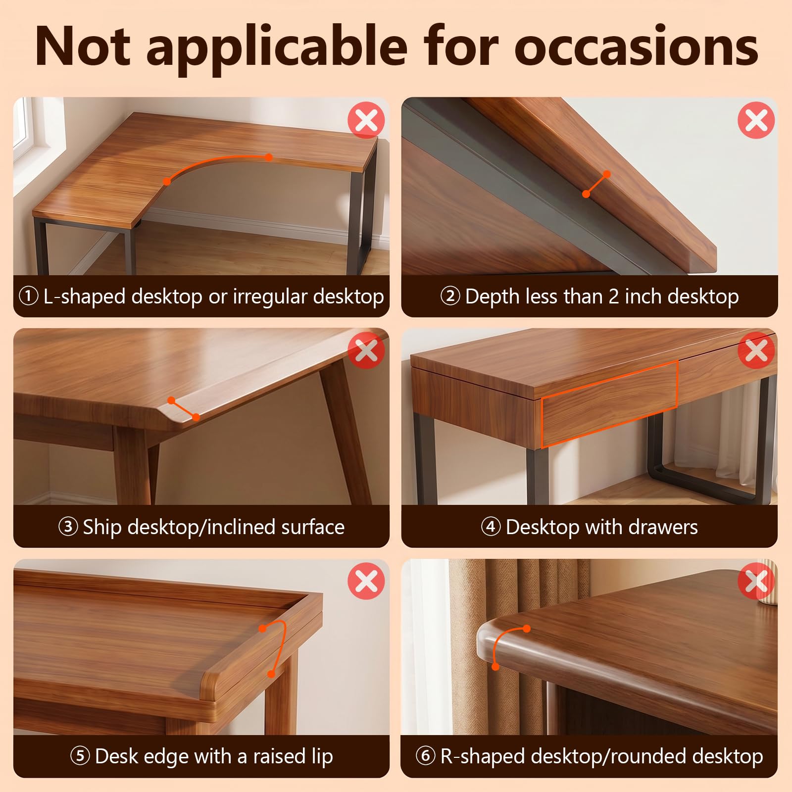 Plateau d'extension de bureau ergonomique, 20,8 x 19,3 cm, repose-poignet, coude pliable à 90°, accoudoir d'ordinateur à pince pour bureau, bureau et utilisation à domicile, bois
