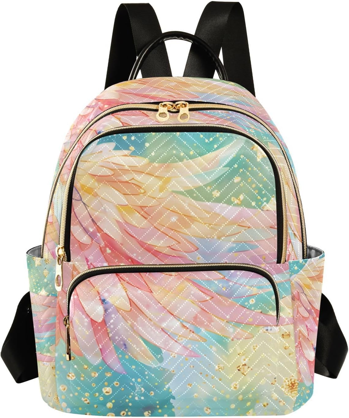 SUABO Angel Wings Small Backpack Purse for Women Travel Bag Fashion Daypack Back Pack Shoulder Bag 7.5L