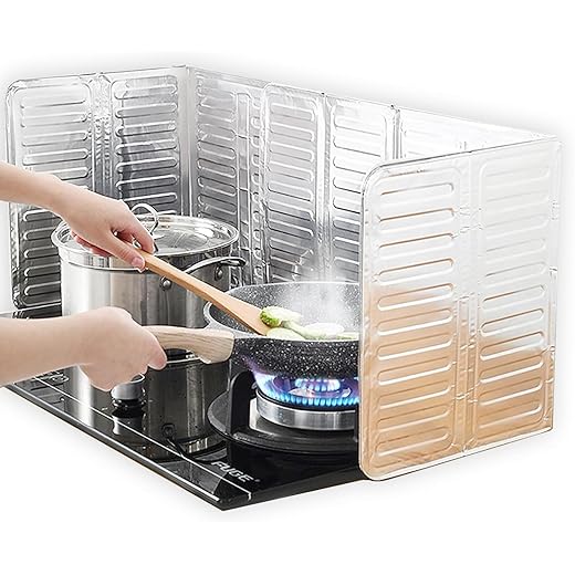 Foldable Oil Splash Guard Baffle Plate 32.5x84cm