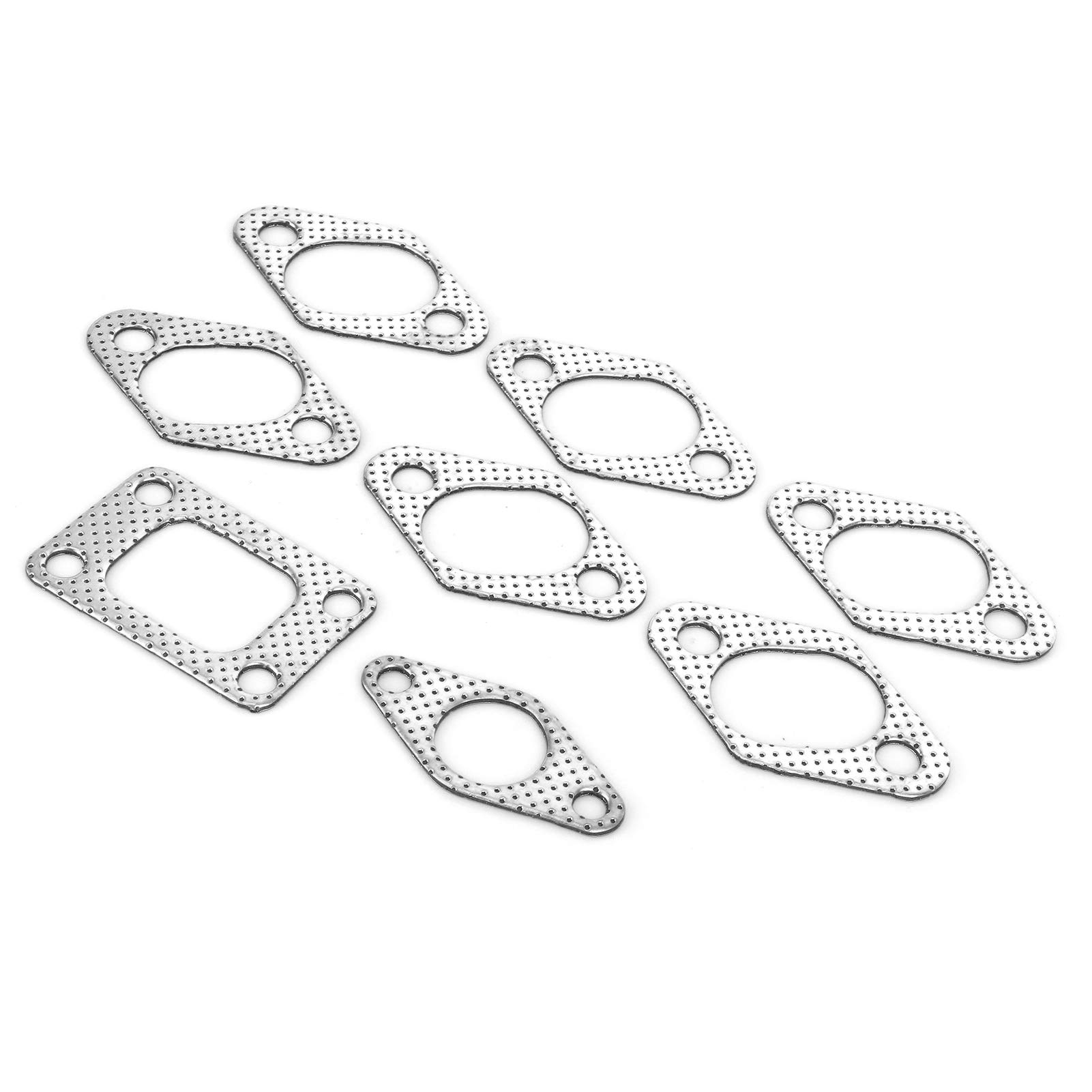 Guarnizione collettore di scarico, 8 pezzi Set guarnizioni collettore di scarico auto per SKYLINE R32 RB20DET / R33 RB25DET Guarnizione collettore di uscita