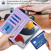 Vista 289 de Havaya Funda para iPhone 13 Pro Max y iPhone 12 Pro Max, cartera compatible con magsaf 2 en 1, desmontable magnética con tarjetero y ranura trasera