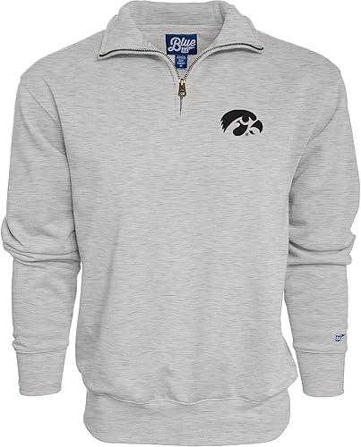 Miniatura 104 de Blue 84 Sudadera con cremallera de un cuarto para hombre de la NCAA Gris