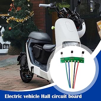 Hall Effect Sensor - Hall Sensor for Vehicles | Hall Sensor Board | 120 Degrees Hall Sensor PCB Board | Electric Vehicles Motor Hall Sensor with Board Cable | Easy to Use Hall Plate Component