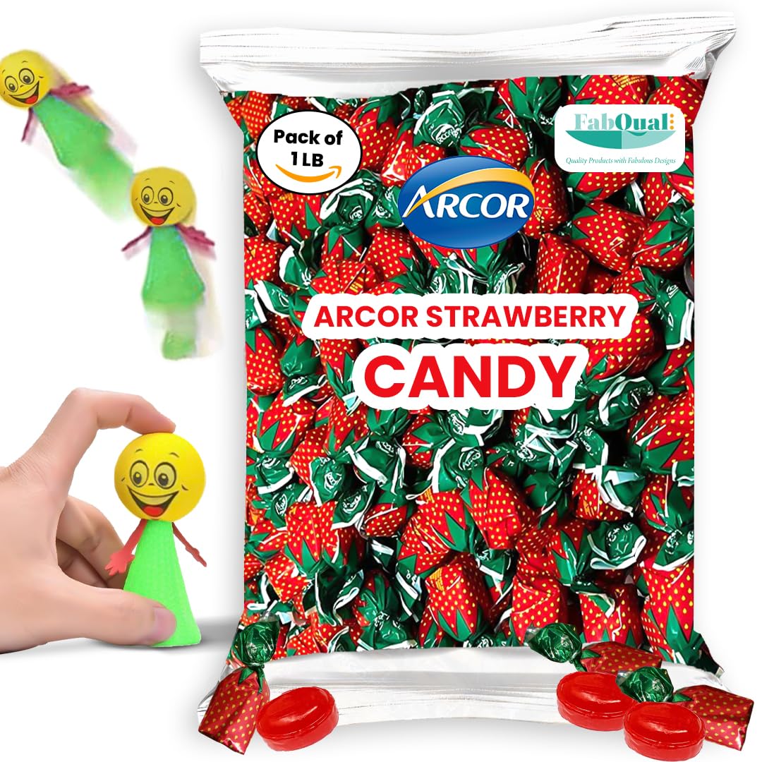 Amazon.com : Bundle of Fabqual With Arcor Strawberry Candy | Arcor