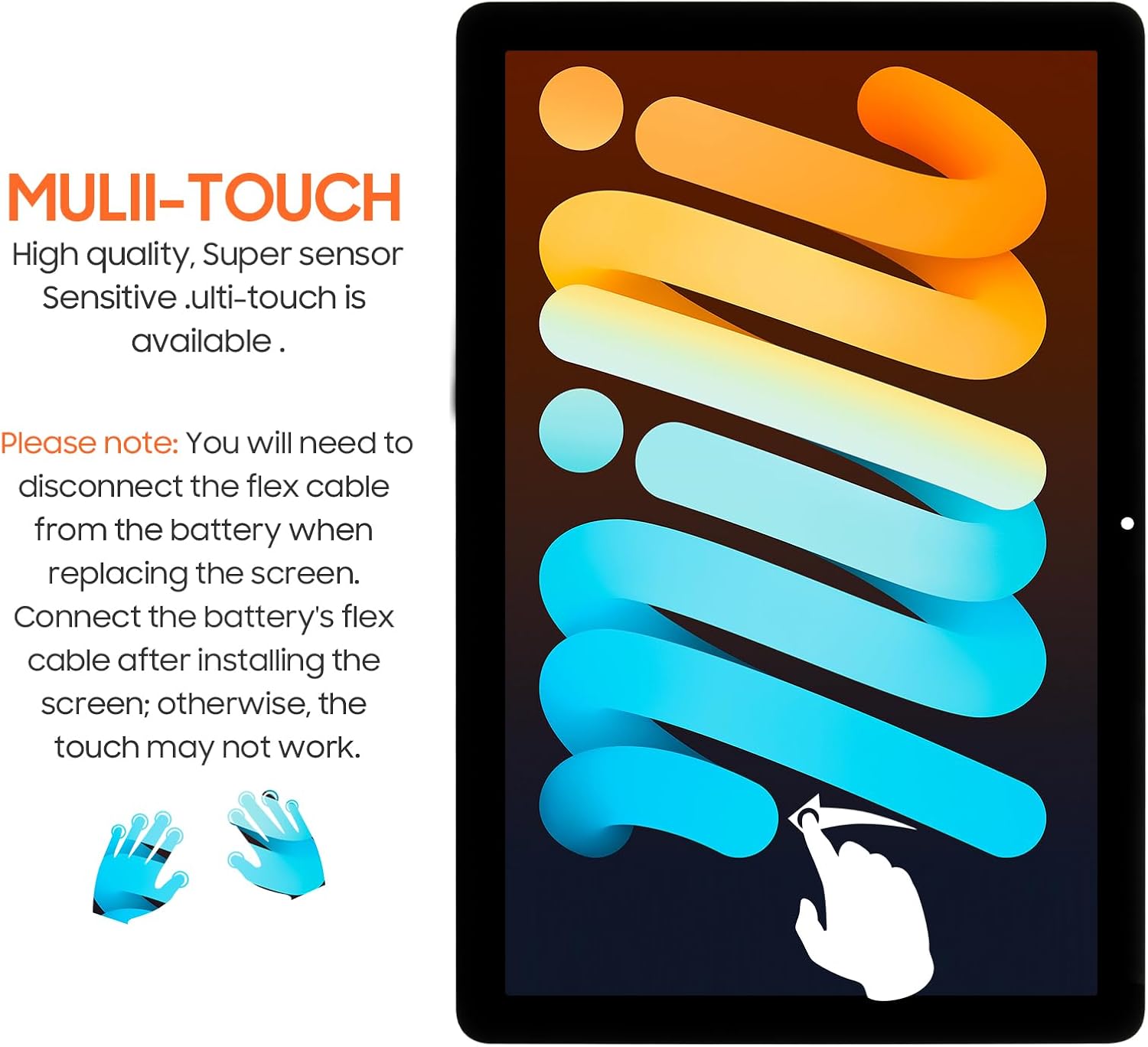 (OEM) Screen Replacement For Amazon Fire HD 10 13th Gen 2023 TG425K 10.1“ LCD Display Touch Screen Digitizer Full Assembly,with Tools