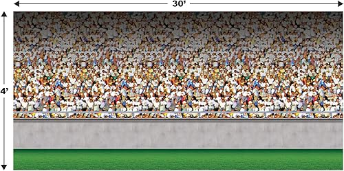 Miniatura 2 de Beistle Telones de fondo para estadio de cubierta inferior, 4 x 30 pies, paquete de 2 - Telón de fondo para fiestas, fondo de fotos, revestimiento