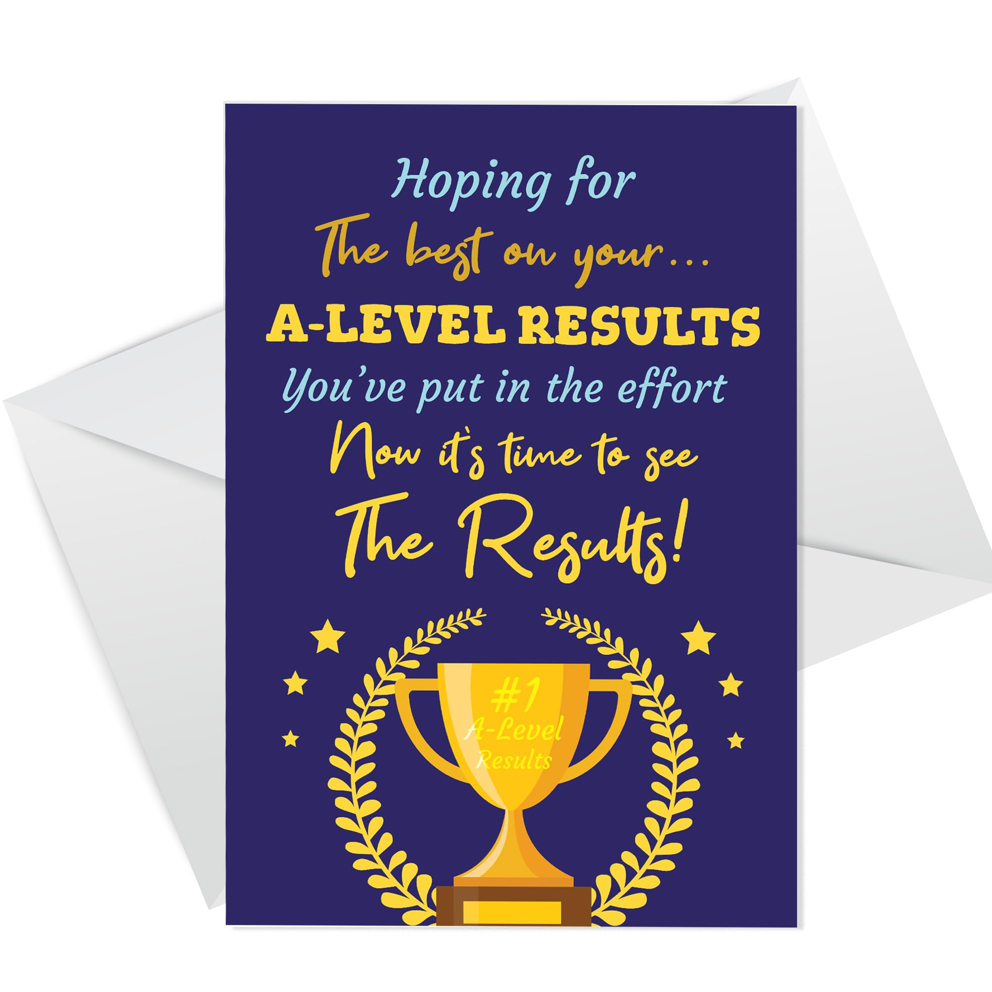 RED OCEAN A LEVEL Results Day GOOD LUCK Cards For Daughter Son Granddaughter Grandson From Mum Dad Nan A-Level Results Card With Envelope A6 Greetings Card