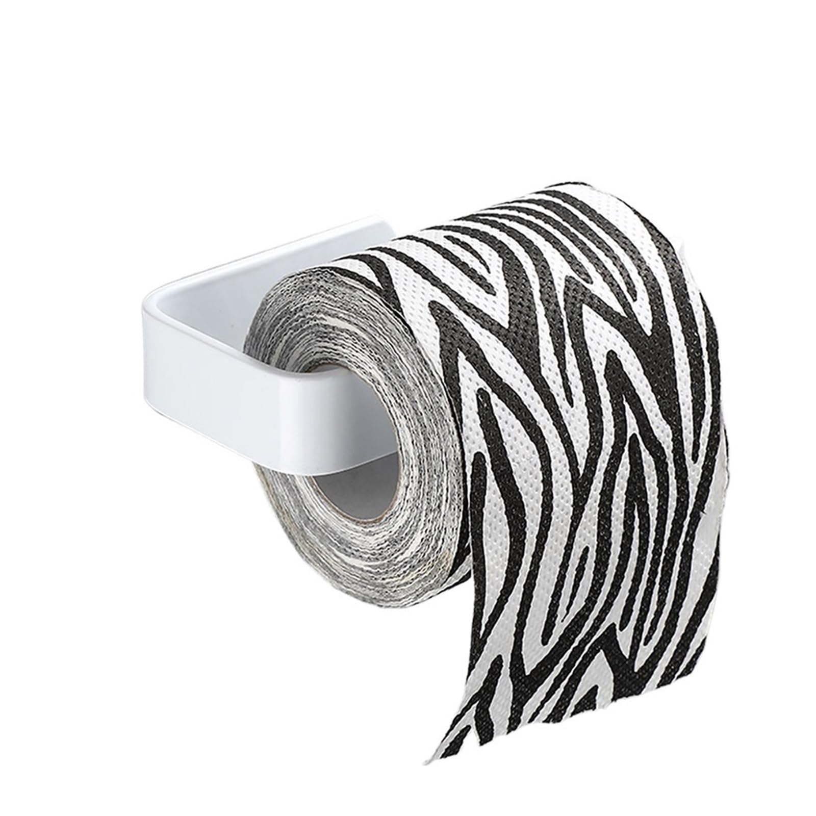 Roll Holder Kitchen Paper Towel Holder Adhesive Tissue Hanger Toilet Roll Dispenser Cabinet Storage Napkin Rack Bathroom Accessories(Short White)