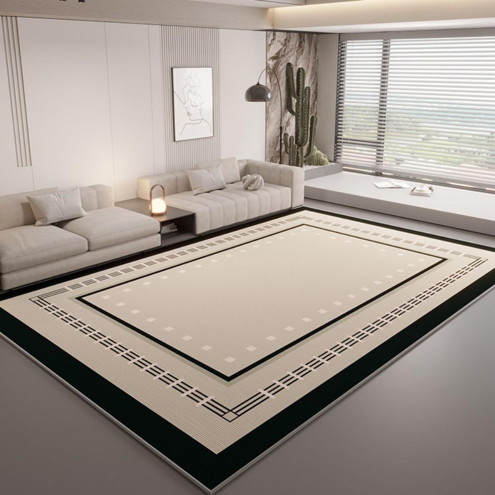 Tapis de salon et chambre à coucher confortable 120x200 épais