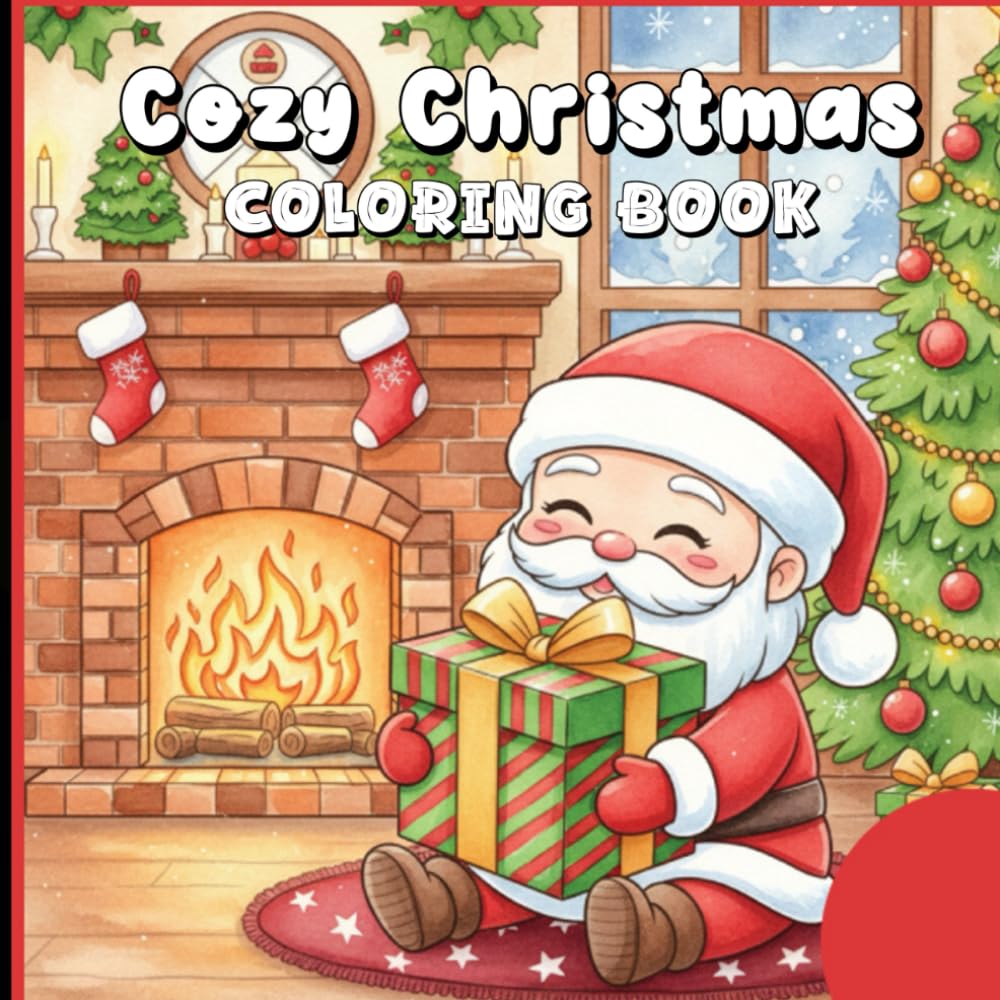 Cozy Christmas Coloring Book: Warm Holiday Scenes for Stress Relief and Winter Relaxation.