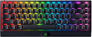 Razer BlackWidow V4 Mini HyperSpeed 65% Wireless Gaming Keyboard - Hot-Swappable Orange Switches, 200Hr Battery, Chroma RGB Pudding Keycaps
