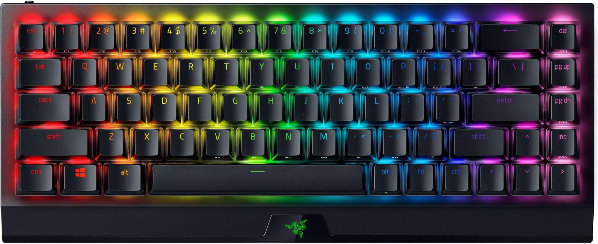 Razer BlackWidow V3 Mini HyperSpeed 65% Wireless Mechanical Gaming Keyboard: Yellow Mechanical Switches Linear & Silent - Phantom Pudding Keycaps - Chroma RGB - Up to 200 Hr Battery - Snap Tap