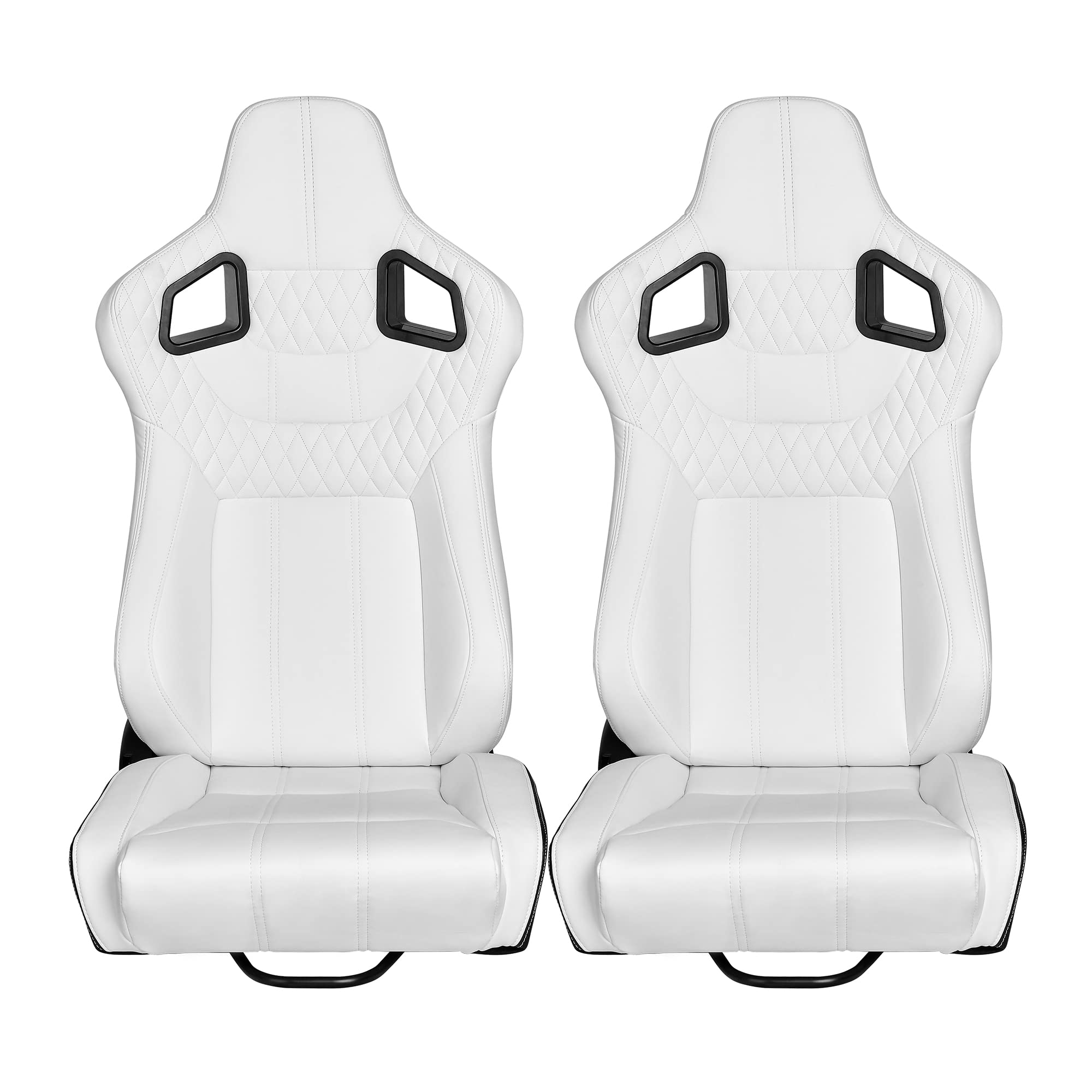 ホワイトレザー ガラス天板 Amazon.co.jp: レーシングシート、デュアルスライダー付きPVC
