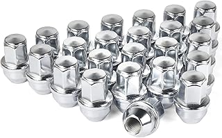 AUTOPTIM M14x1.5 Lug Nuts - Replacement for 2015-2022 Ford F150, Expedition, 2017-2023 Tesla Model 3, OEM Factory Style, Chrome 21mm Hex 1.8" Tall, Closed End Wheel Lug Nuts (24pcs)