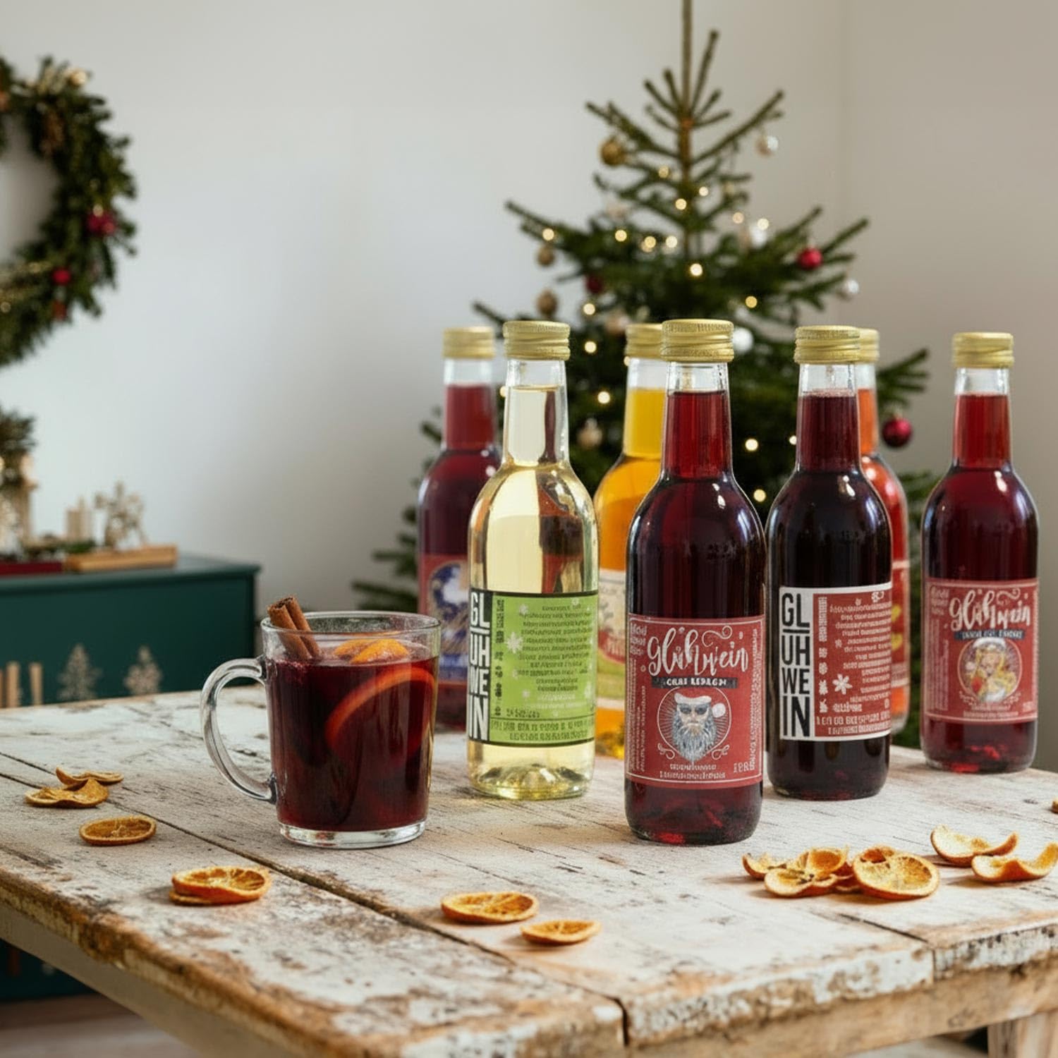 Glühwein Adventskalender, 24 verschiedene Sorten á 250ml (= 6 Liter), Glühwein Set, Probierbox - Pfefferdieb®