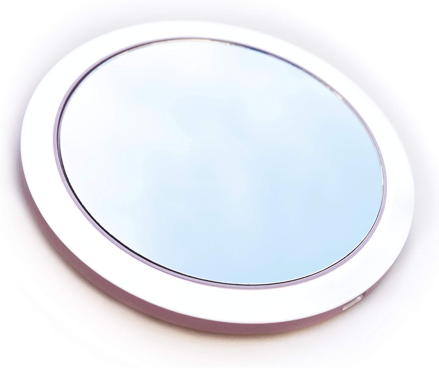 MoonMirror, Compact Travel Makeup Mirror, Nano Suction Adhesive Backing, 3 LED Light Settings, 50 Hour Rechargeable Battery, Stocking Stuffer, Valentines Gift, Birthday, Travel Accessory