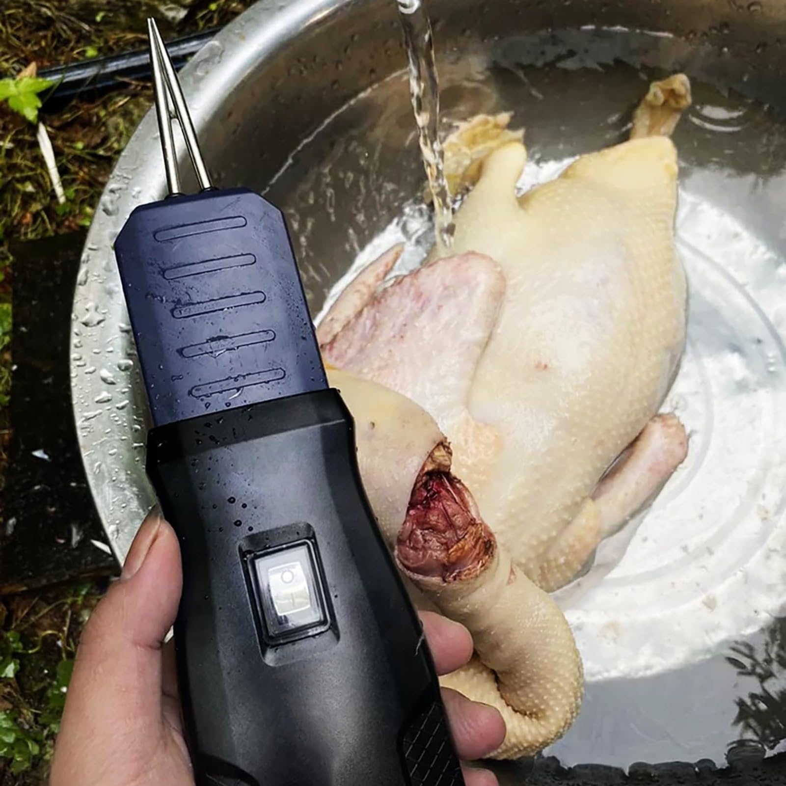 Máquina eléctrica para desplumar pollos, herramienta portátil de extracción de plumas para aves de corral, ideal para pollos, patos, gansos, pavos