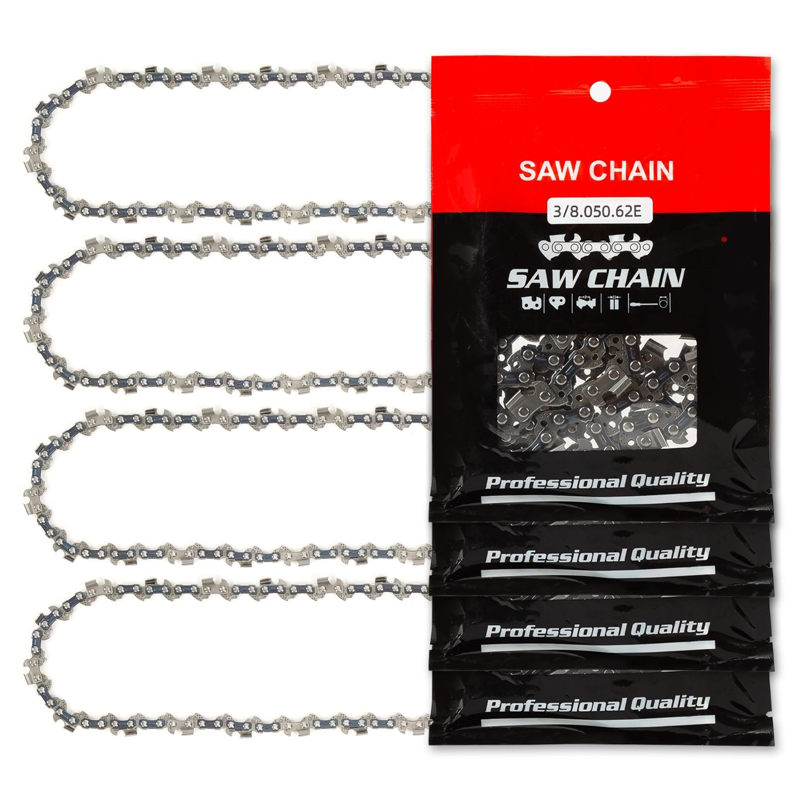 RAINHOL 18 Inch Chainsaw Chain 4-Pack