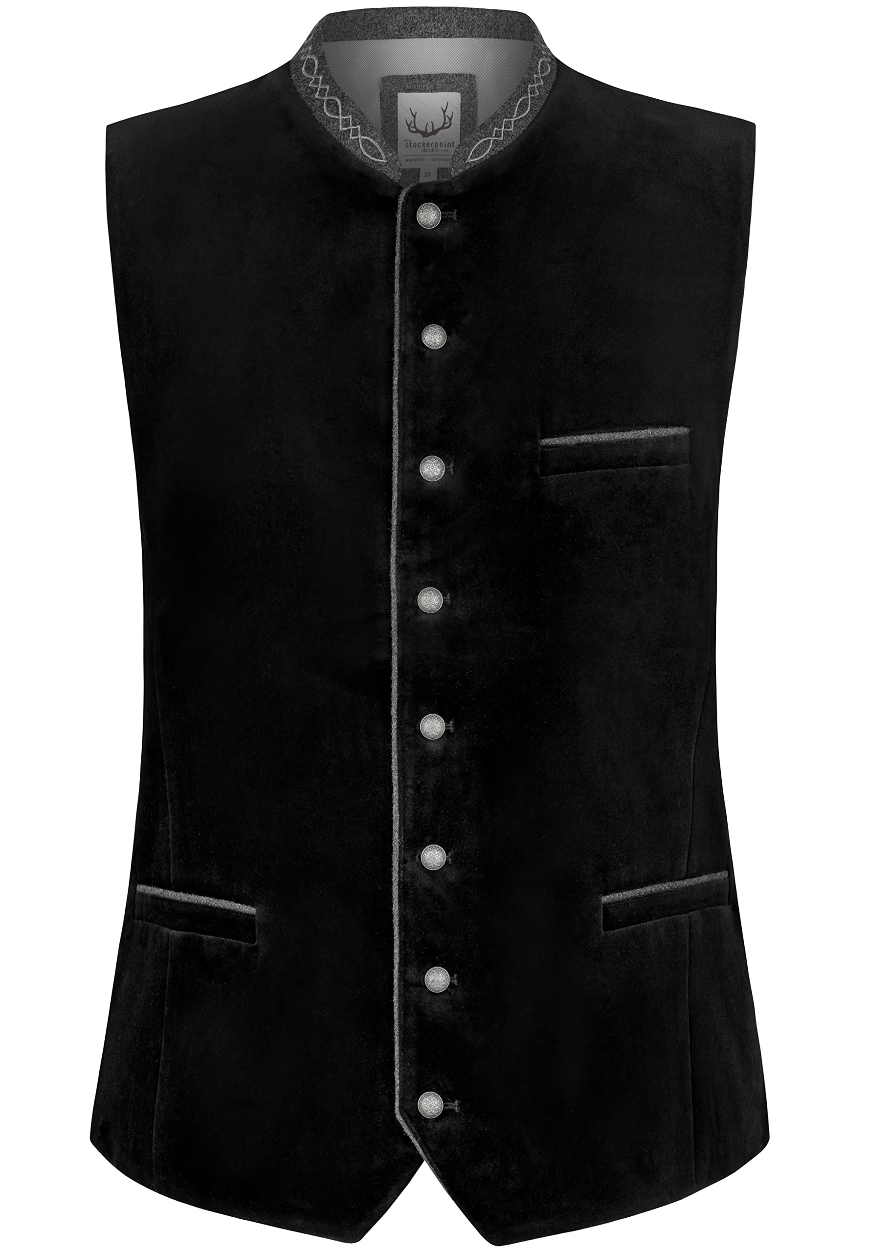 Stockerpoint Herren Trachtenweste Lorenzo I Größen 46-64 I Traditionelle & hochwertige Weste mit verstellbarem Riegel I Perfekt für Trachten & Festlichkeiten
