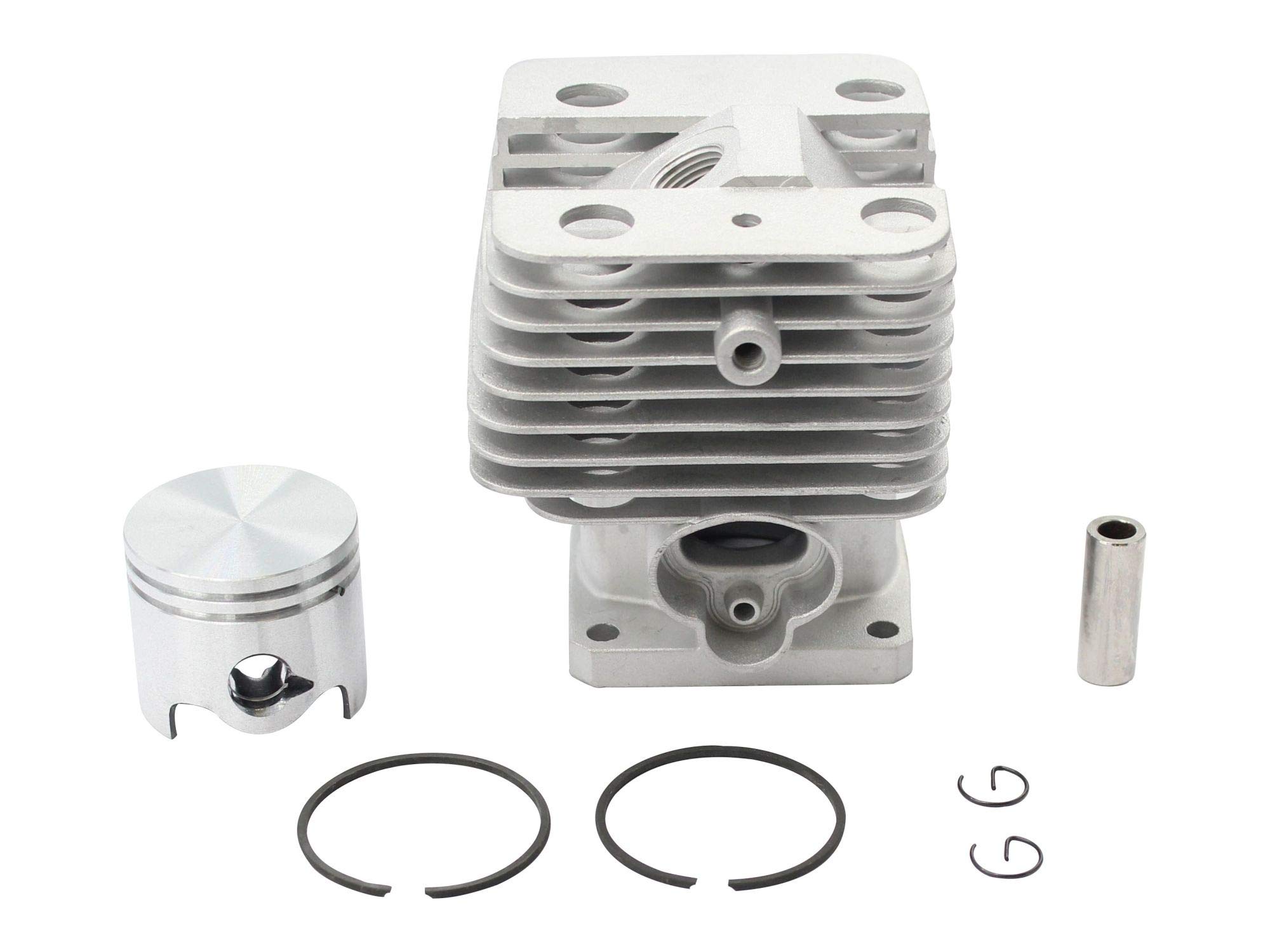 Zylinder Kolben Set kompatibel mit Stihl FS 200 / FS 202 / FS 350 - Ø38 mm - ersetzt 41340201212 - SECURA Ersatzteil für Motorsense & Freischneider - inkl. Ringe & Sicherungen