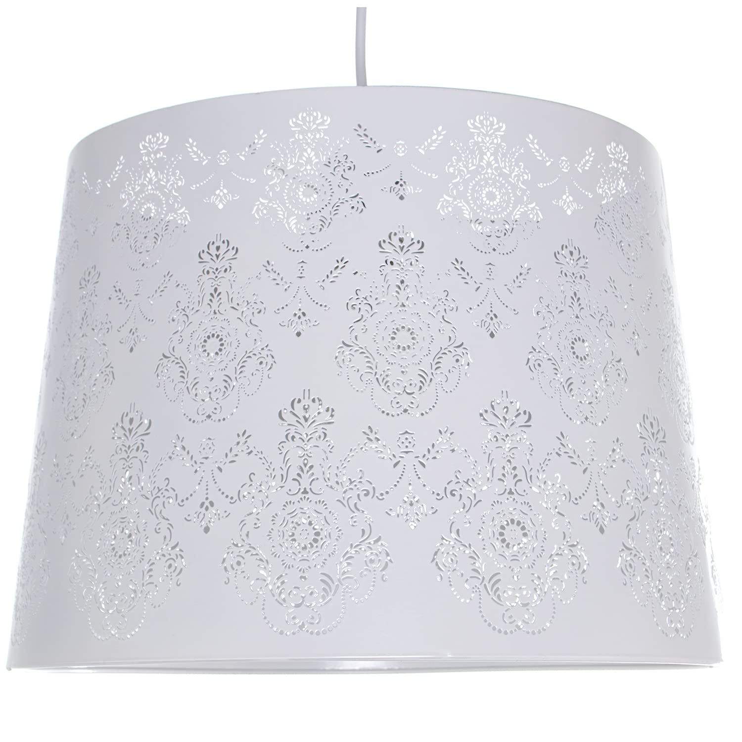 Lustre plafonnier blanc en métal pour éclairage de table à manger