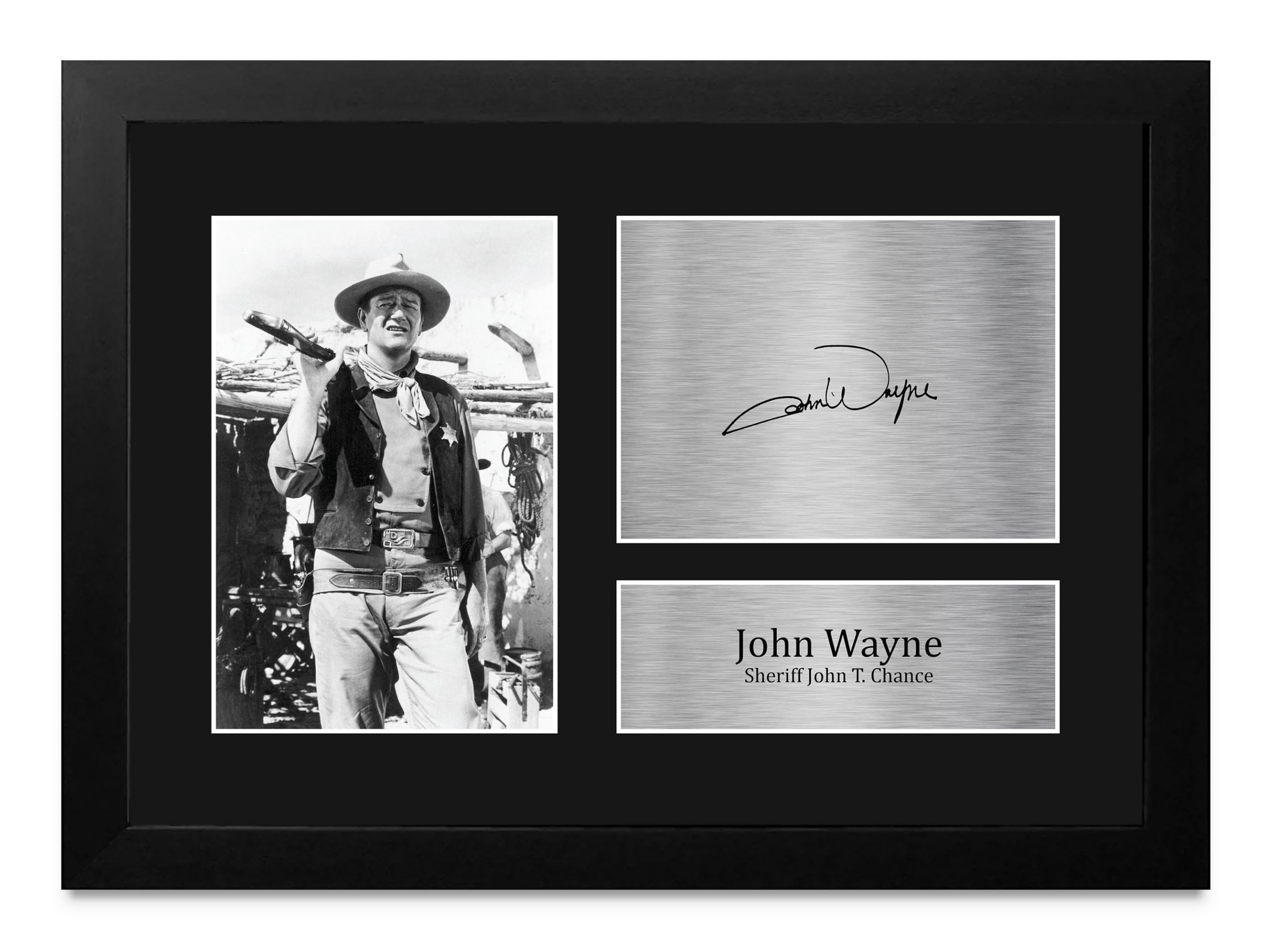 John Wayne memorabilia Rio Bravo cuadro enmarcado A4 8
