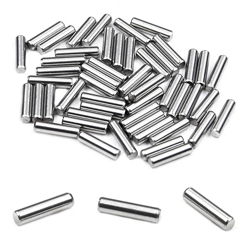 Miniatura 23 de MroMax 100 pasadores cilíndricos de acero inoxidable 304 M1.0.197 x 0.236 in, clavijas de soporte de estante para dispositivos metálicos