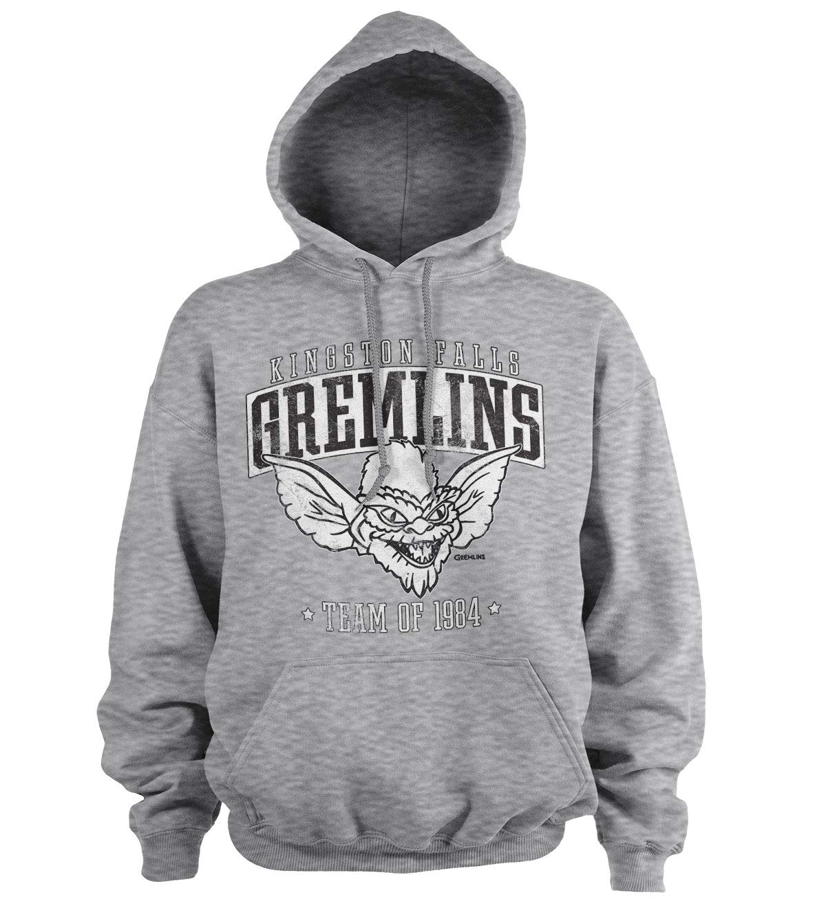 Gremlins Unisex Heather Grey Officially Licensed Team Kingston Falls Of 1984 Hoodie (Heather Grey), Medium