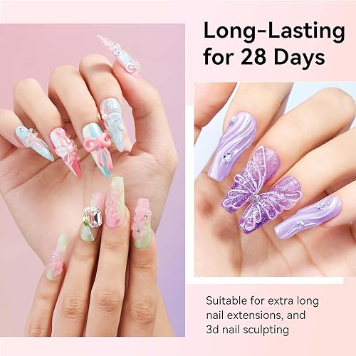 Miniatura 6 de Gel constructor sólido de 0.51 oz para uñas, 0.51 onzas 3D, gel para esculpir uñas, manos antiadherentes transparentes para modelar, escultura,