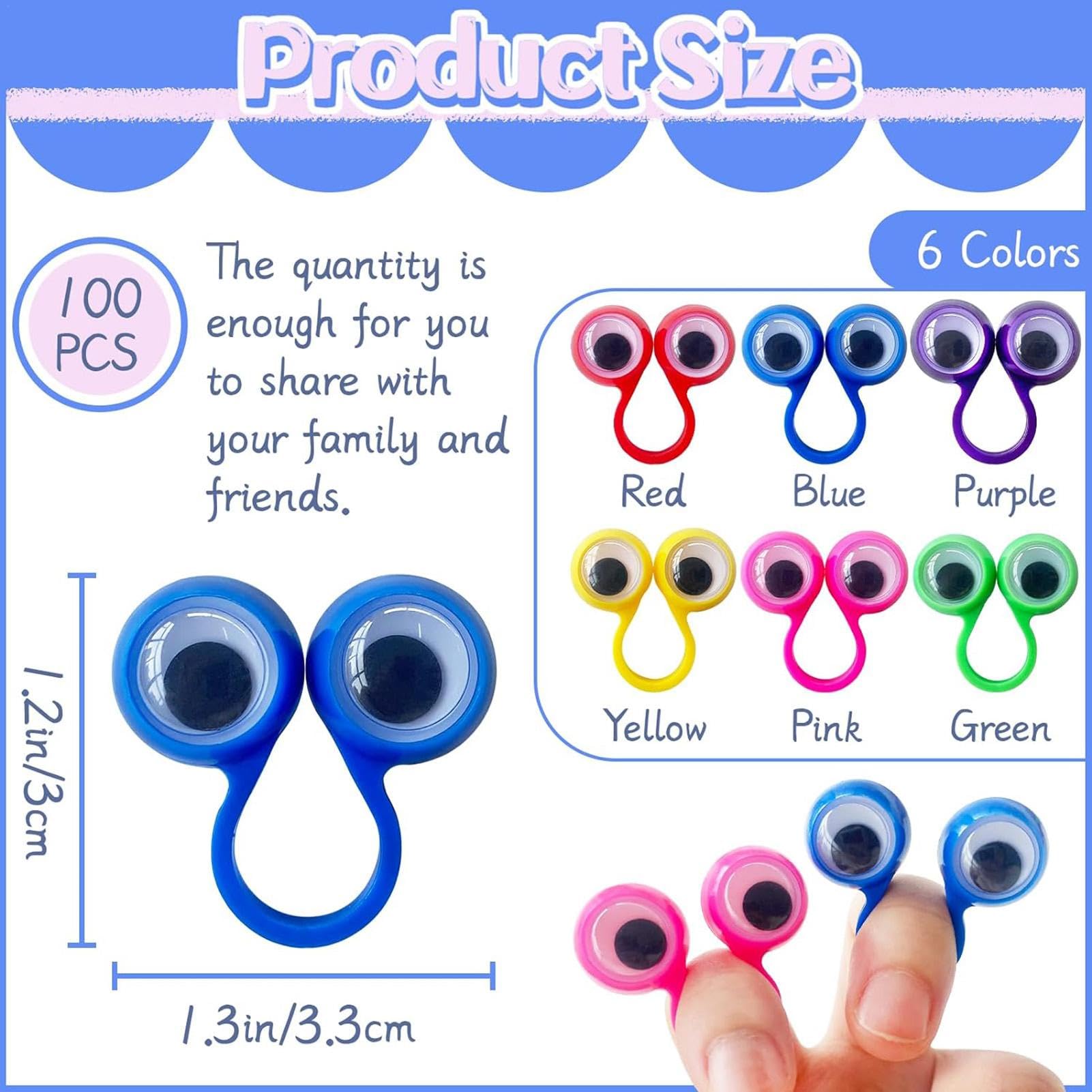 30 Anelli Per Dita Con Occhi Mobili – Marionette Da Dito Colorate Per Giochi Educativi E Creativi A Casa E A Scuola!