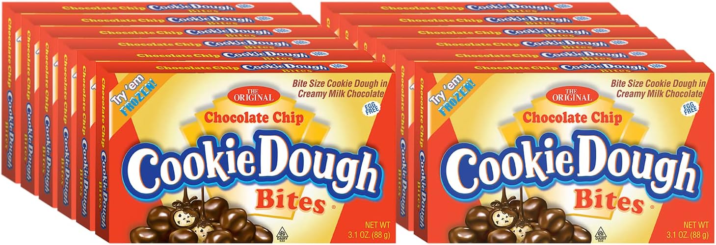Cookie Dough Bites, Chocolate Chip, 3.1 Ounce (Pack of 12)