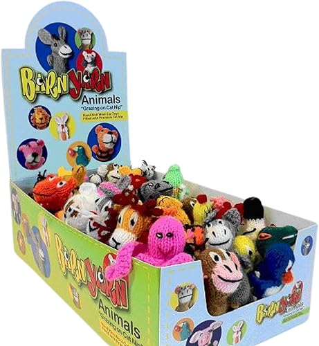 Miniatura 3 de Juguete para gatos de lana tejida a mano con hilo de granero, relleno con hierba gatera orgánica (paquete de 12)