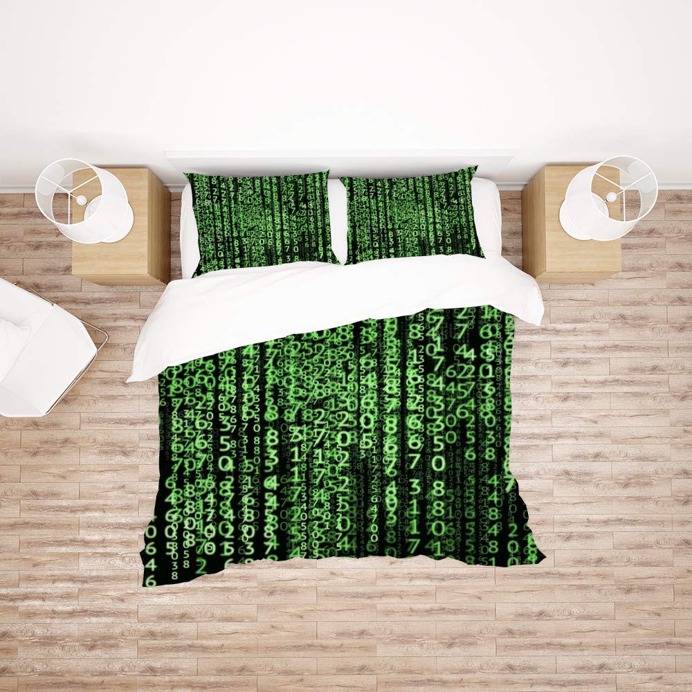 Parure de lit King Size de qualité premium Matrix ultra douce et résistante 3 pièces