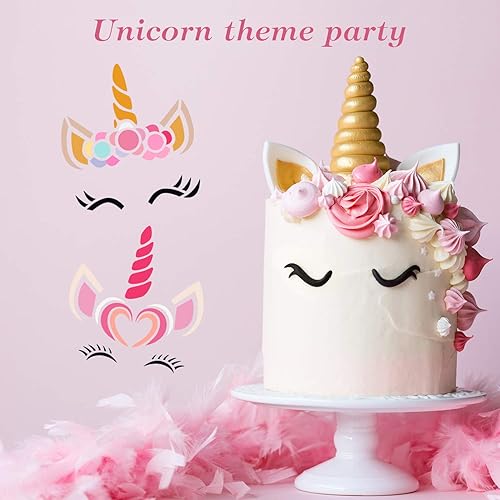 Miniatura 5 de 9 plantillas de unicornio de plástico para pintar con unicornio reutilizables para paredes lienzo muebles de madera dibujo y decoración del hogar 79