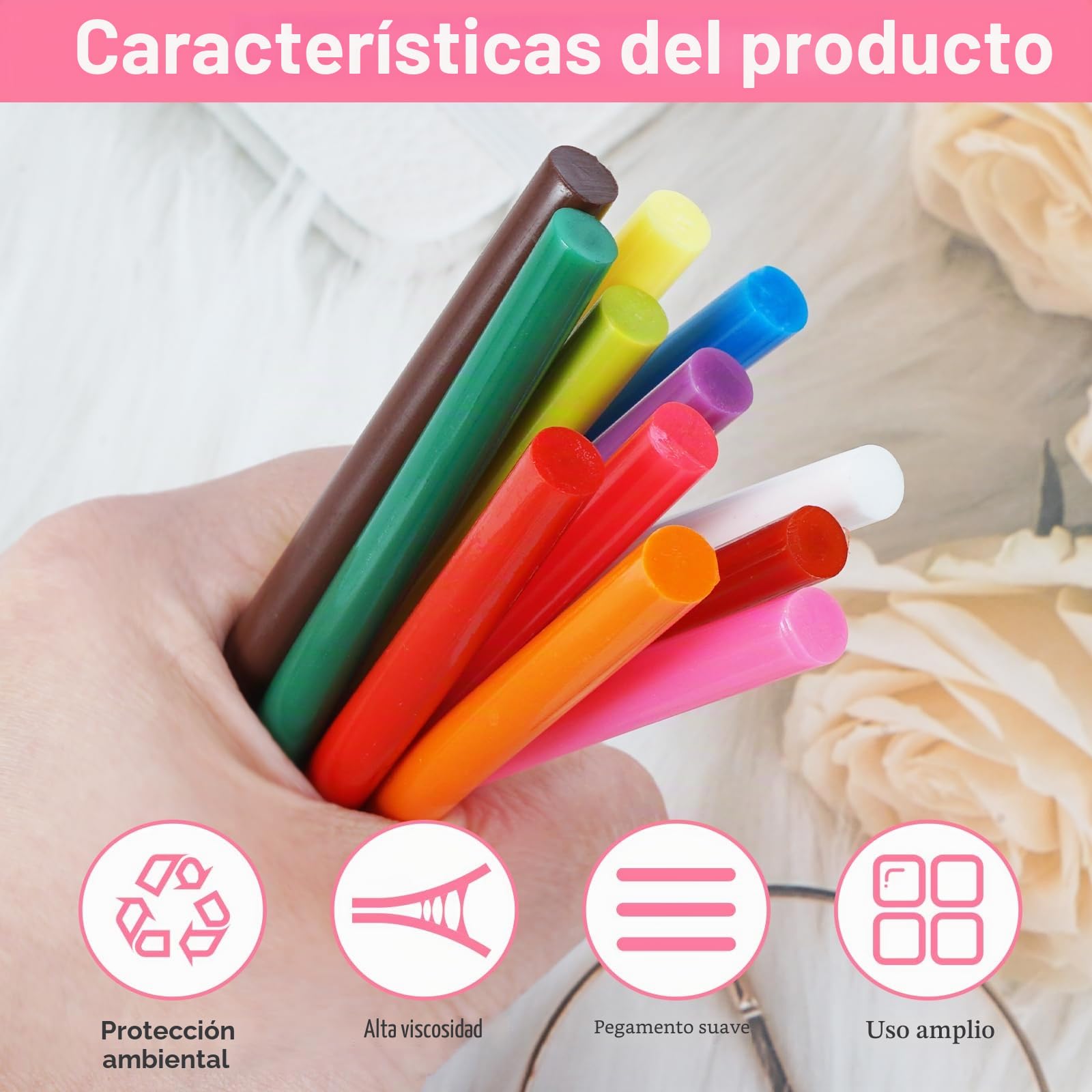 84 Piezas Barras Silicona Caliente 7mm x 100mm, Barras de Pegamento Caliente, Barra Pegamento Termofusible, 12 Colores Palos de Pegamento Caliente, para Bricolaje, Sellado y Fijación- Multicolor