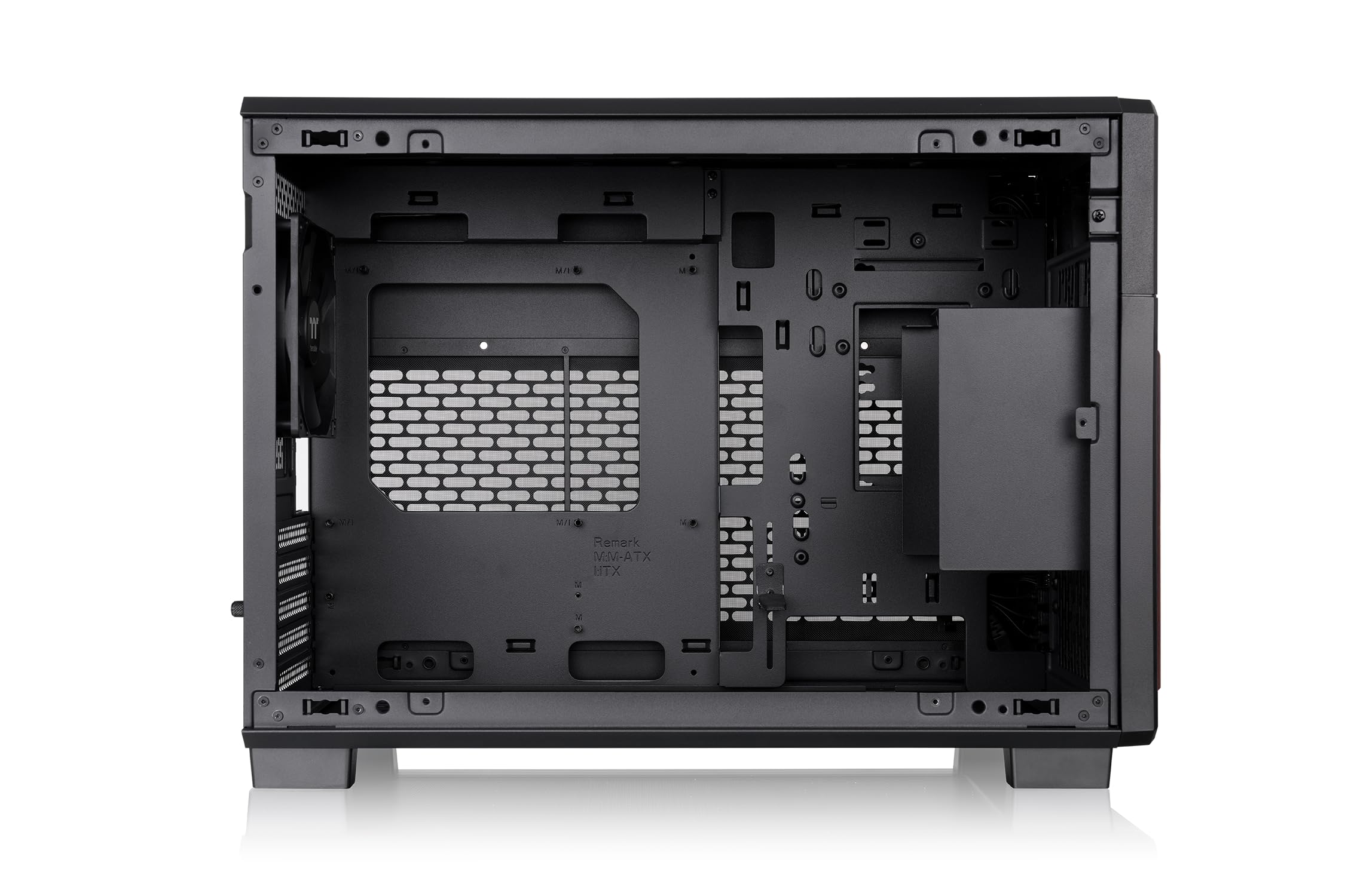 Thermaltake TR200 WS | Micro telaio | Micro‑ATX/Mini‑ITX | Supporto AIO da 360 mm | 7 × 120 mm | Drive Bay da 5,25" | USB‑C | nero