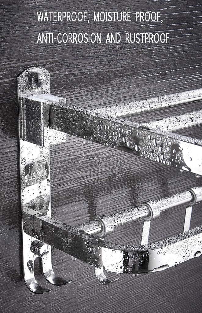 Towel Rails, Towel Rack, Double Towel Rack, Aluminumy Foldable Multifunction, Towel Rack, Kitchen Towel Rack Without Punch
