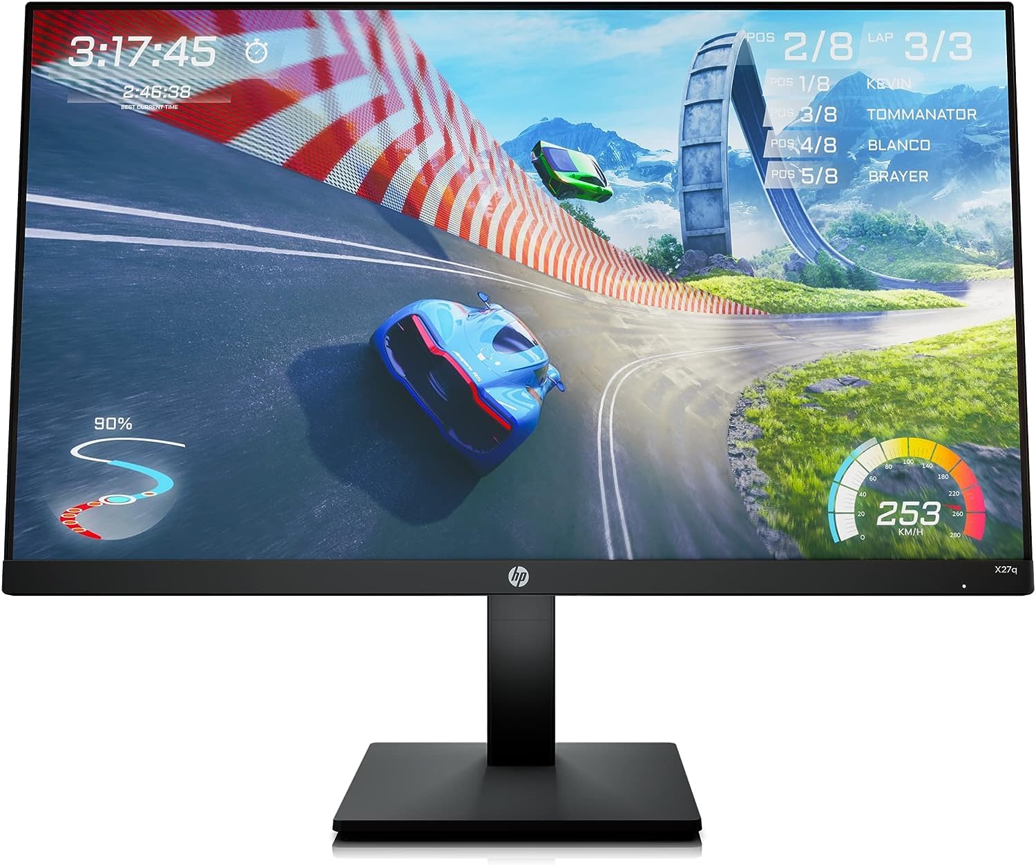 HP OMEN 27q QHD 165Hz Gaming Monitor, QHD Display (2560 x 1440), IPS Panel,  99% sRGB, 95% DCI-P3, 16:9, AMD FreeSync Premium Technology, 27q