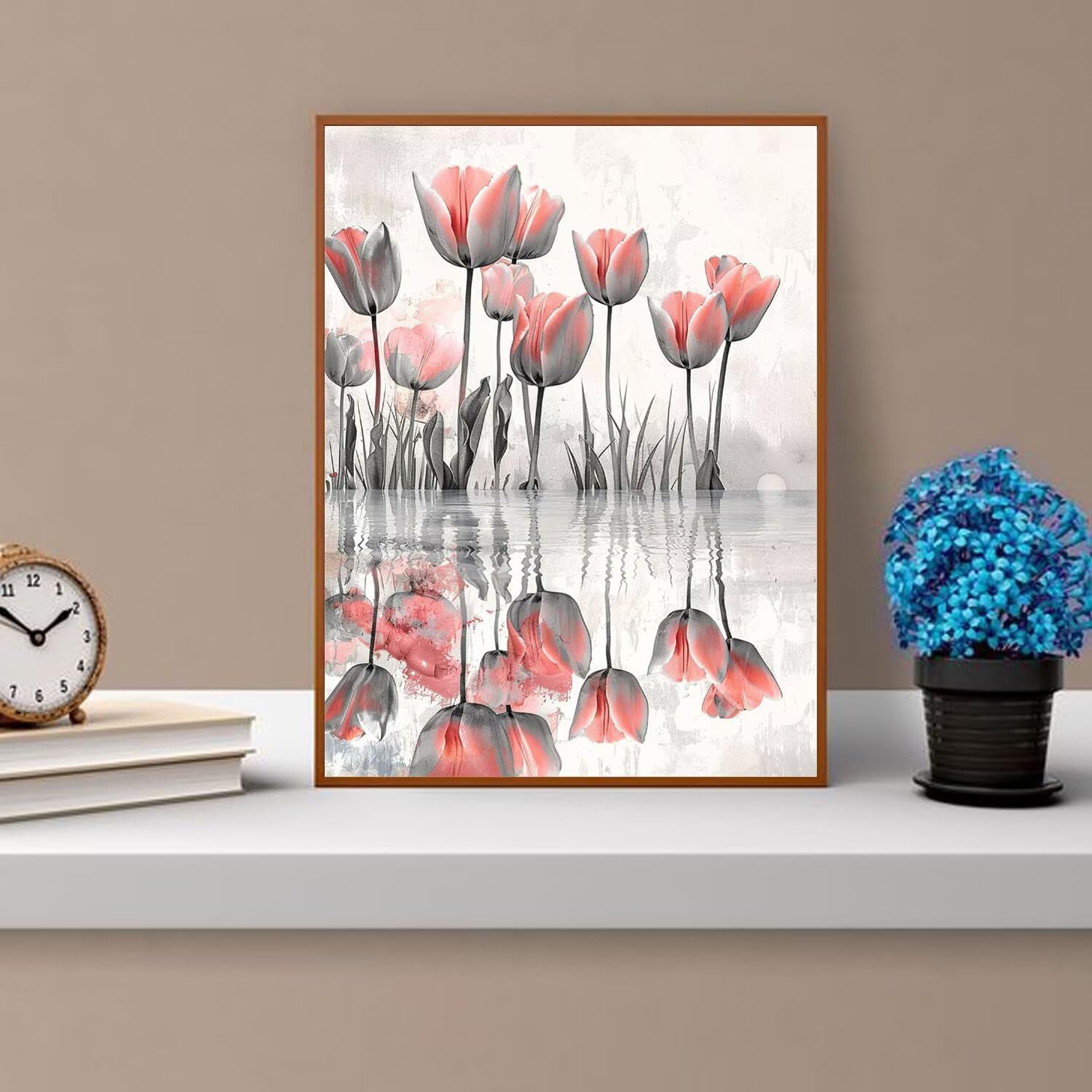 Dipingere con i Numeri Adulti Fiori, tulipani Dipingere con i Numeri Bambini DIY Kit, Set Premium con Pennelli, Decorazione Casa & Creativo Regalo, Attività di Tempo libero 90x120cm z-206